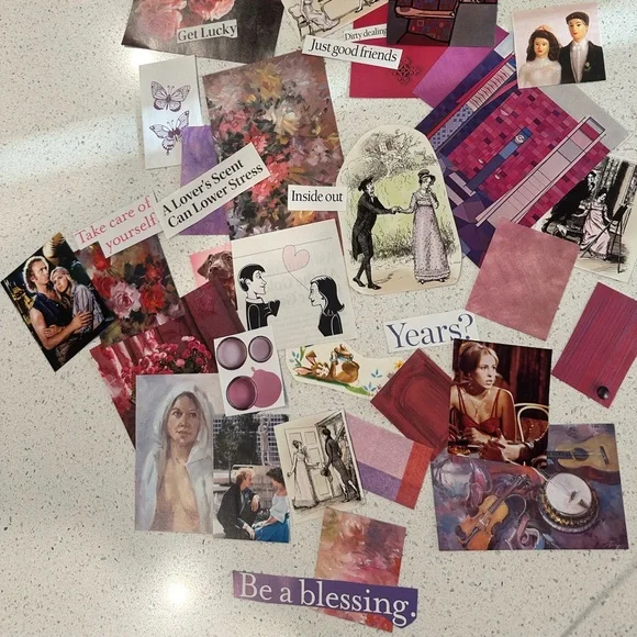 Junk Journal Kit - purple&pink love & romance aesthetic - Picture 4 of 10